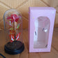 Romantic night light with LED eternal rose and decorative butterfly dome