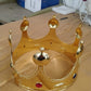 Elegant royal crown with colorful gems for costume wear