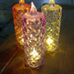 Battery powered purple LED crystal candlelight decorative candle for home