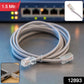 Close-up view of RJ45 connector on Ethernet Cable 1.5m showing durable design