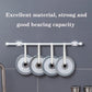Multipurpose adhesive towel rod holder with utility hooks for bathroom