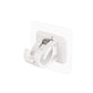 Wall-mounted adhesive towel holder showing towel rod and hooks