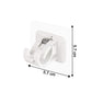 Compact adhesive towel rod holder for bathroom organization