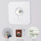 Transparent stick-on wall hooks for versatile home use
