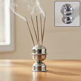 Stainless steel big jasmine incense stand with multi-stick holes for home pooja