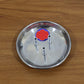 Compact polished lotus incense holder with triple incense stick slots