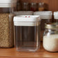 Durable airtight container for pantry essentials like cereals and snacks