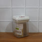 Space-saving durable transparent food storage container with airtight lid