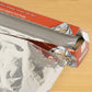 Close-up of aluminium foil roll used for food wrapping and grilling