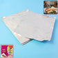 Pack of 50 aluminium foil cut sheets 220×250 mm for food wrapping