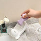 Durable plastic soap dish holder with stable anti-slip base for bathroom use