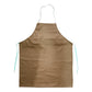 Protective kitchen apron showcasing long waist ties