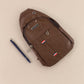 Comparison shot of the FERVENT anti-theft cross-body bag, demonstrating its ergonomic shape.