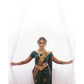 Generic Women's Litchi silk Printed Saree With Unstitched Blouse (Green)