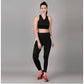 Generic Women's Polyester Solid Ankle length High Waisted Tights (Black)