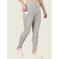 Generic Women's Polyester Solid Ankle length High Waisted Tights (Grey)