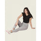 Generic Women's Polyester Solid Ankle length High Waisted Tights (Grey)