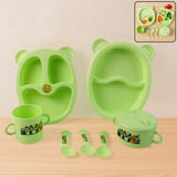 Kids Feeding Dinner Set with 2 partition plates and toddler-friendly utensils