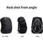 Side view of the waterproof cover with adjustable buckle straps for enhanced stability.