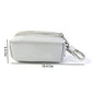 Compact key pouch showing textured exterior and zipper