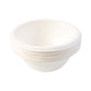 Natural off-white bagasse disposable food bowls for hot and cold dishes