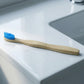 Eco-friendly wooden toothbrush with soft bristles, ideal for daily oral care