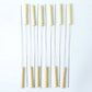 Grilling skewers set with wooden handles for kebabs and vegetables