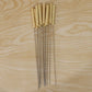 Skewers with stainless steel sticks and wooden handles for grilling cooking