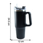Size comparison image of large travel mug with 890 ML capacity