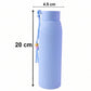 Blue textured glass bottle with leakproof design for kids and adults