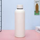 Insulated stainless steel water bottle in white color, 500ml capacity