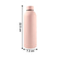 Pink insulated water bottle with stainless steel body for hot and cold drinks
