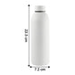 White double-wall vacuum insulated water bottle for travel and gym use