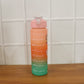 Motivational water bottle encouraging regular water intake with portable design