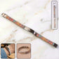 Premium multicolor woven wrist bracelet with stainless steel body