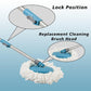 ergonomic handle on spin mop bucket for comfortable cleaning