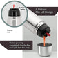 Stainless steel insulated water bottle with easy access push-button lid