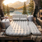 Inflatable car air mattress ready for camping or travel