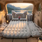 Car air mattress setup inside vehicle for a comfortable travel experience