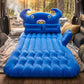Compact foldable inflatable car mattress stored in luggage