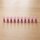 Pink tubeless tire repair screw nails 10-piece set for emergency repairs