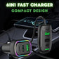 Universal car charger with RGB LED lighting