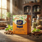 Individually packed tea sachets of ashwagandha spiced green tea