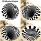 Anti-skid backing on 3D optical illusion non-woven doormat