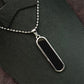 Stylish minimalist necklace pendant with polished metal finish