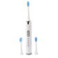 Rechargeable electric toothbrush handle with soft bristle brush head attached