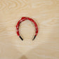 Wearing style of printed knot hairband