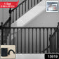 Child safety net installed on balcony railing preventing falls