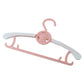 Plastic children's hanger with smooth surface for gentle clothing hanging