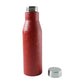Red water bottle for hot and cold drinks made of stainless steel